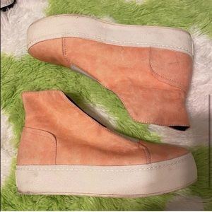 Opening Ceremony peach platform slip ons size 7